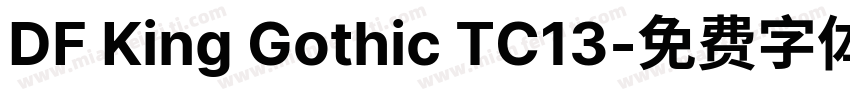 DF King Gothic TC13字体转换